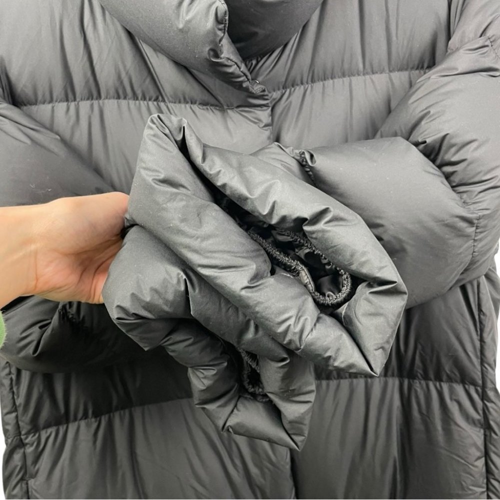 Uniqlo Black Powder Feel Genuine Down Long Puffer Coat Size L - Picture 4 of 8